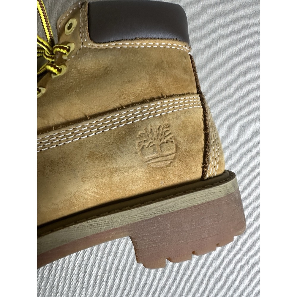 Timberland Boots Size 13 Wheat Nubuck Leather Hiking Field Waterproof Boy's - Picture 7 of 12